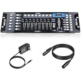 DMX Controller for dj Lights Dmx512 Light Controllers 192 Channel DMX Board with Cables 2m/6.6 ft Dmx-512 Lighting Console for Control Stage Light