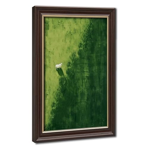 Toile Mouton Art Abstrait Vert : sublimez la décoration de votre chambre moderne
