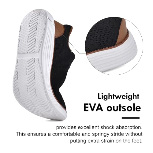 SITAILE Men's Arch Support Comfortable Shoes Slip On Lightweight Breathable Lace Up Oxford Sneakers for Walking Business4