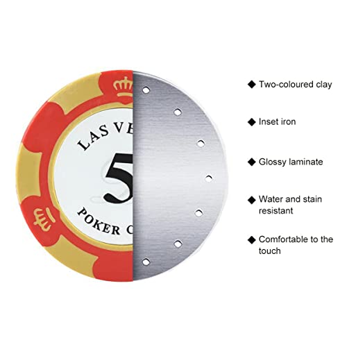 Foto von Kiuiom Spielchips,Game Chips,Marker Counting Game Chips,Roulette Casino Kartenspiel Chips,Counting Marker Poker Chips,Casino Spiele Chips,Geeignet Als Chips Für Mahjong,Poker Und Spiele,10PC
