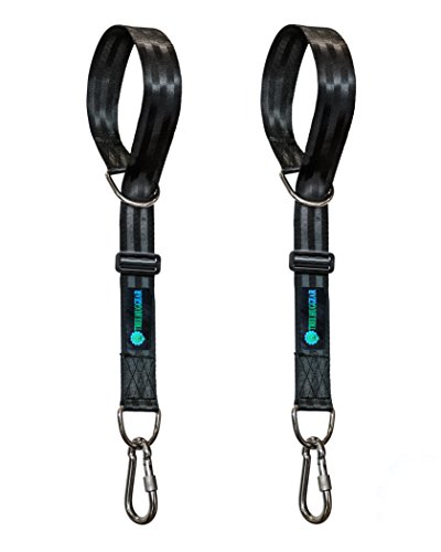 Tree Huggear Swing Strap Kit - 2 Heavy Duty 6 feet Straps with Commercial Grade Hardware and Carabiners - Great for Hammocks, Child and Toddler Swings - Portable - Now Easily Adjusts 3 to 6 Ft