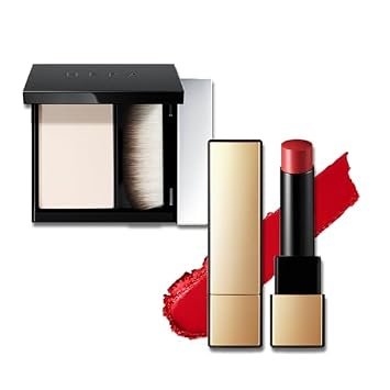 HERA Airy Blurring Powdered Primer and Rouge Classy Lipstick #301 SEOUL RED
