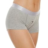 Slippie Harness Panties Strapless Strap On Boxer Briefs Underwear for Men Women Couples Unisex Briefs Panties Grey
