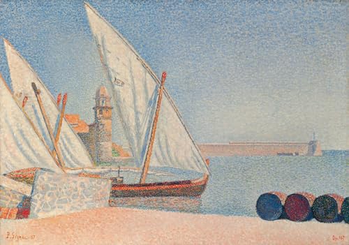 Lienzo Collioure Les Balancelles di Paul Signac elimina paredes vacías en oficinas 60x90cm
