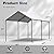 Grezone 10 x 20ft Heavy Duty Carport,Portable Car Tent Garage,All Season UV Resistant Car Canopy for Auto,Truck,Boat,Car (White)