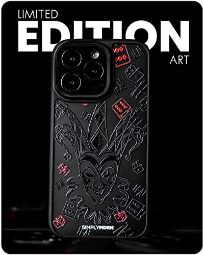 Simplymdrn Jester Compatible With Iphone 11 Pro Case [Glossy] Shockproof Protective Tough For Men Phone Cases 5.6 Inch 2019, Black #TOP1