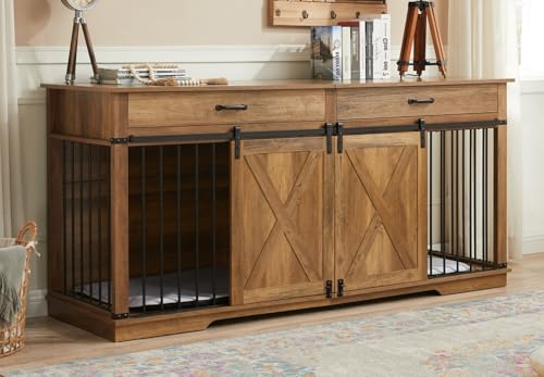 KACVON Dual Dog Kennel for 2 Medium Dogs