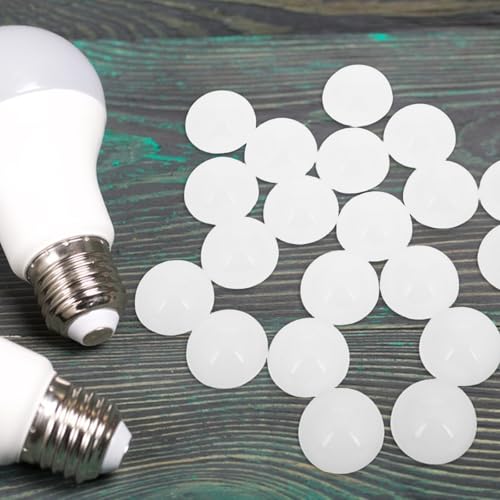 Lurrose 20pcs Mini LED Lamp Enclosure Hemisphere Cover Round Vanity Light Bulb Shade Replacement for Dressing Table Mirror Fixture Accessory - Image 4