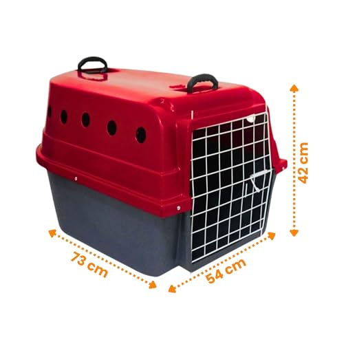 Caixa de Transporte Cachorro Cães Porte Médio Rafapet (Cinza)