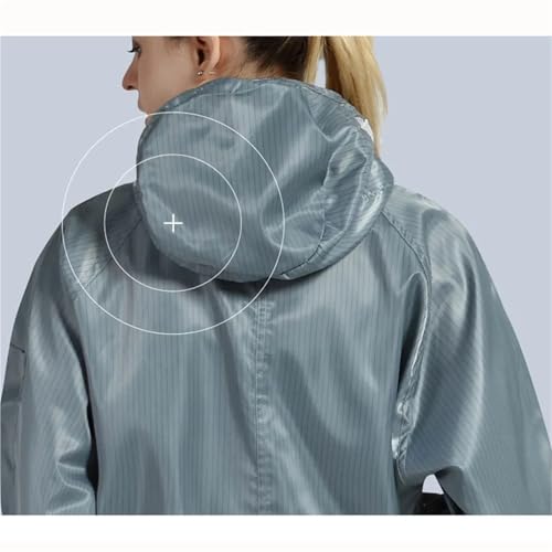 Combinaisons antistatiques à capuche et anti-poussière for hommes et femmes, vêtements de salle blanche, vêtements de protection for le travail en usine, le nettoyage des aliments et la peinture(Pink, – vue 6