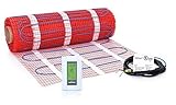 50 sqft Mat Kit, 120V Electric Radiant Floor Heat Heating System w/Aube Programmable Floor Sensing T