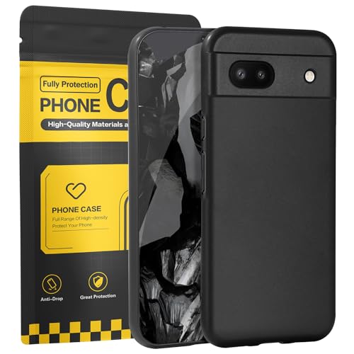 Google Pixel 8A ケース ブラック 耐衝撃 落下防止 指紋防止 TPU 素材 耐衝撃 ミニマリスト シンプル デザイン ワイヤレス充電 対応 Pixel 8A カバー 黒