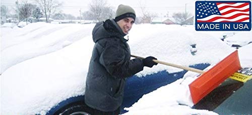 Sno-Rake 18" Commercial Duty Snow Rake With 48" Wooden Finished Handle # 105 #TOP1