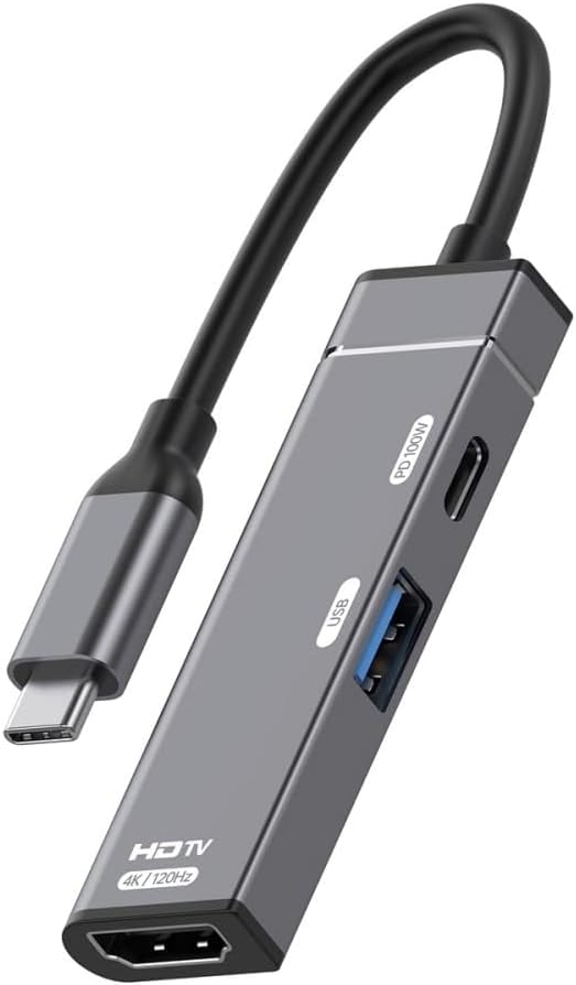 Wefly USB-C Type-C to HDMI 4K@120hz USB 3.0 OTG Converter HDTV Multiport Adapter with Female PD 100W Power Port-picture-38