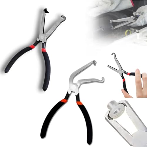 2Pcs Electrical Disconnect Pliers 37960,37980 Electrical Connector, 60 Degree,Pliers for Electrical Wiring,Electrical Plug Disconnect (1*Red60°+1*Red straight)