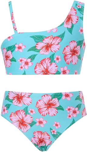Image of RAISEVERN Girls Swimsuit 3 Piece Bathing Suits Cute Swimwear for 5-12 Years