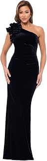 Xscape Women's Xscape Women's Off The Shoulder Sweetheart Neck Ruffle Knee Length Dress