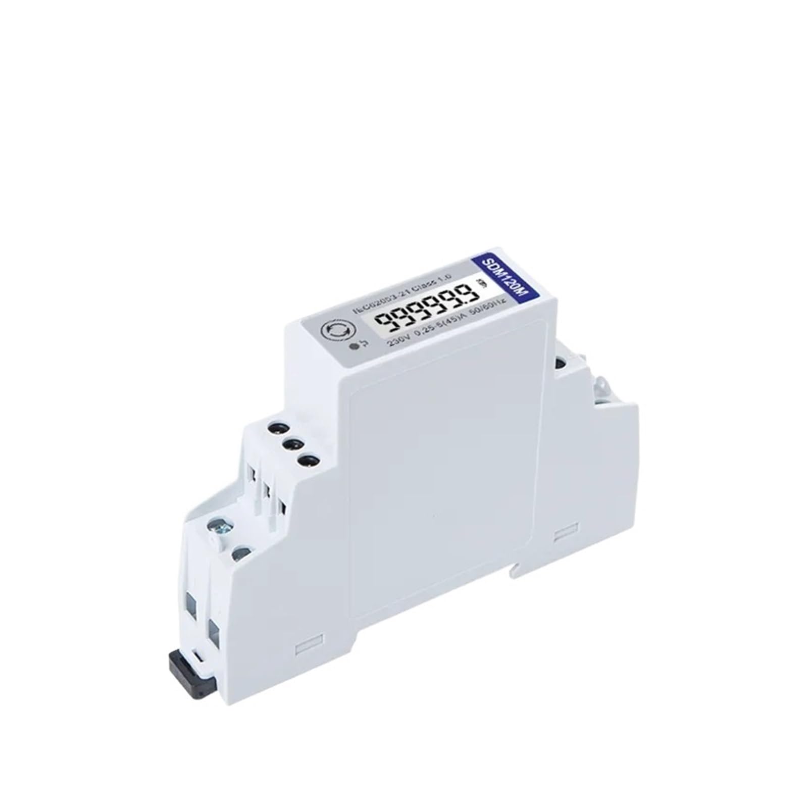 Compteur d'énergie monophasé 45A rail DIN sous protocole RS485