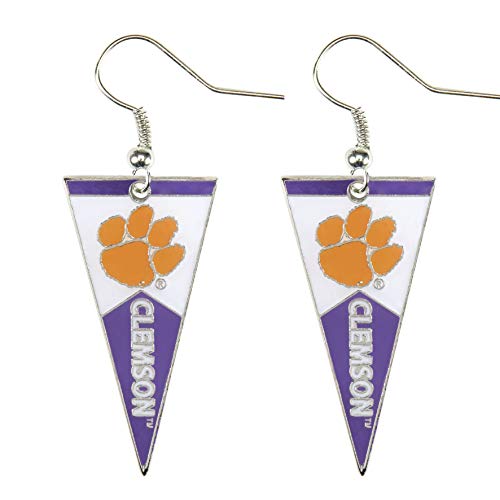 NCAA Clemson Tigers Pennant Earrings