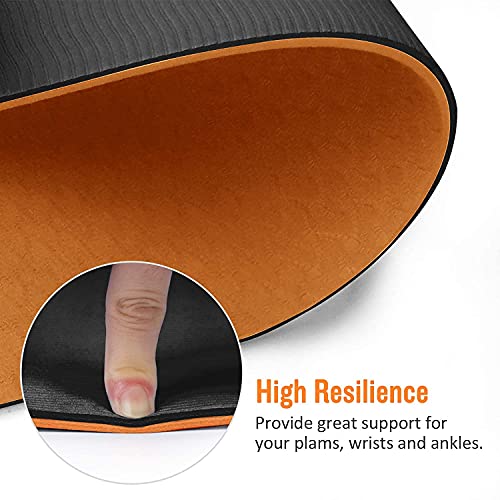 Image of Bodylastics Yoga Mat for Men and Women with Carry Bag TPE 6ft x 2ft x 6mm Large Size Anti Slip & Anti Tear Workout Mat