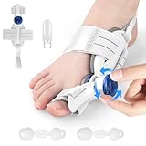 KASHEVI Bunion Corrector for Women & Men Big Toe - Bunion Fix with Big Toe Separator for Toes Alignment - Adjustable Orthopedic Bunions Splint with Straightener for Pain Relief, Hallux Valgus Correction(White)