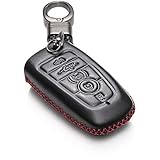 Vitodeco Genuine Leather Smart Key Fob Case Compatible for 2019-2021 Ford Fusion, Explorer, Escape,...