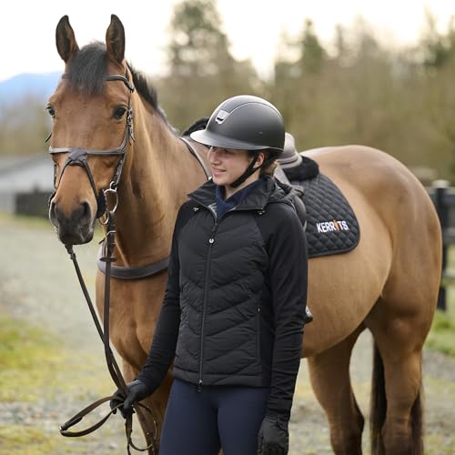 Image of Kerrits Women's EquiTech Quilted Equestrian Jacket - Warm, Flexible, Hooded Horse Riding Jacket with Thermoreflective Liner