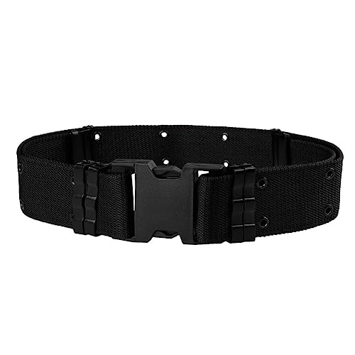 Ikasus Outdoor Hiking Sports Waist Utility Quick Release Adjustable Heavy Duty Police Security Riggers Belt - Black