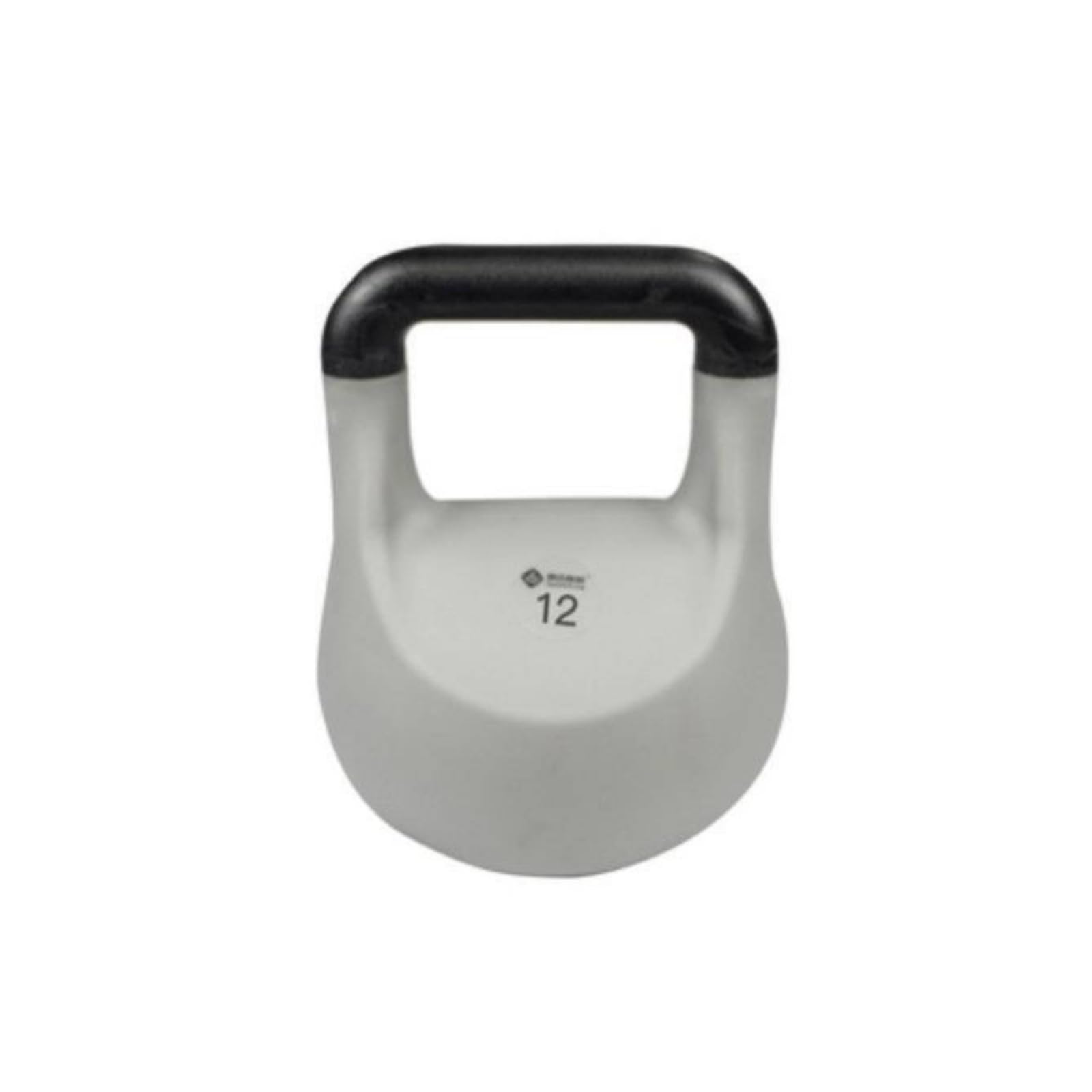 trainings-kettlebell kompakt kettlebell mit Griff stabil kugelhantel für home gym, Silber, 12 Kg