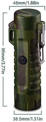 VOMONO Electric Arc Lighter LED Portable Outdoor Flashlight - Plasma Windproof Lighters - USB Rechargeable  Camping Lantern, Climbing Candle Kitchen- Men's Gifts