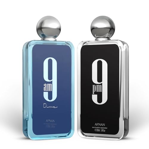 Bundle of Afnan 9 AM Dive & 9 PM Eau De Parfum- Unisex Fragrance ...