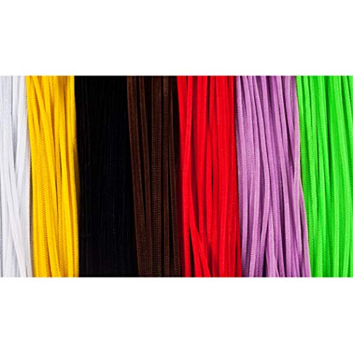 Limpiapipas Charles Leonard de 4 mm para proyectos escolares creativos, 100 tallos azules largos