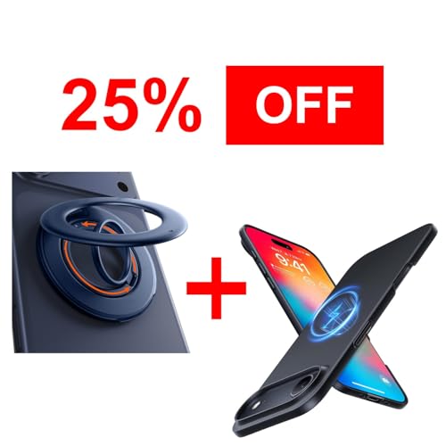TORRAS Magnetic Case & Magnetic Phone Grip Ring Holder Kickstand