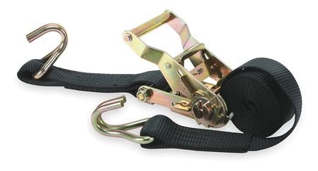 Tie-Down Strap, Ratchet, 6ft x 1-1/2In, PK2