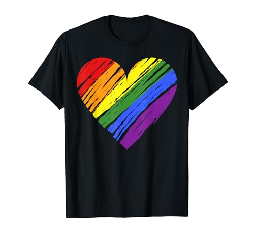 Rainbow Vintage Pride LGBTQ Pride LGBT Heart T�V���c