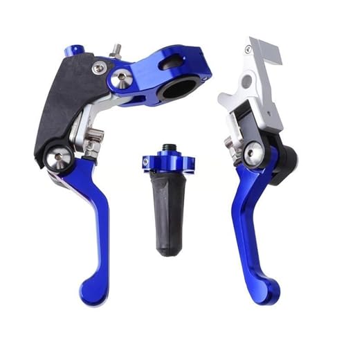 Leviers de frein et d'embrayage pliables anti-casse pour moto CRF EXC bleu