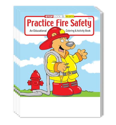 ZOCO – Fire Safety Coloring & Activity Books for Kids (50 Bulk Pa...