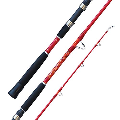 Canna da traina in stand-up Falcon Peppers Vortex Stand Up Canna da Traina, 6 20-35Lb Pesca, Rosso, Vario, 6\' X 20-35 lb