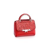 NICOLE&DORIS Women Handbags Top-Handle Designer Gift Messenger Bags Sequin Handbag Shoulder Bags Bridal Wedding Party Bags Wine Red
