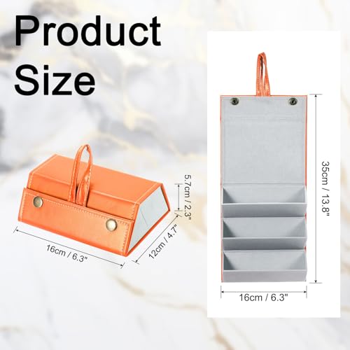 Image of PATIKIL Travel Sunglasses Organizer, 3 Slots Foldable Sunglasses Holder Leather Sunglass Storage Organizer Case