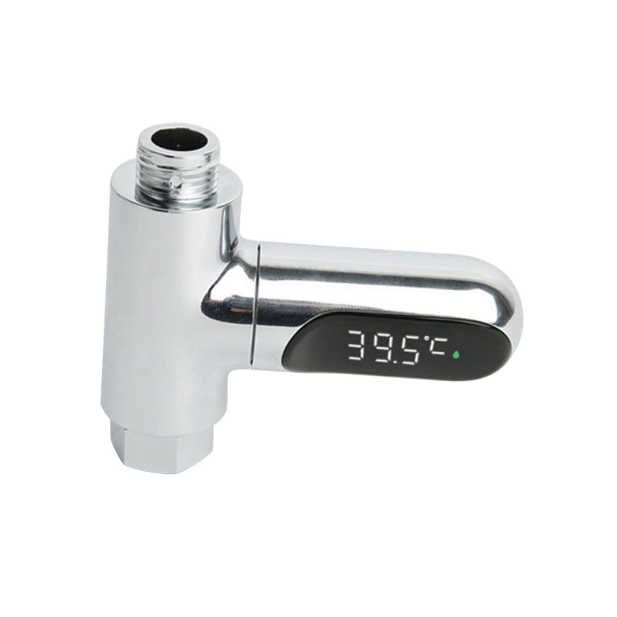 Didiseaon Medidor de Temperatura del Agua Pantalla Led para Niño Rotación 360° Medición 5-85°C y Carcasa ABS y PC Instalación Fácil Color Plata