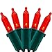 YULETIME UL Certified Red LED Christmas String Lights, 66 Feet 200 LED Commercial Grade Christmas Light Set, Connectable Home Decor Lights for Patio Garden Wedding Holiday Halloween (Red)