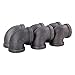 3/4 Inch Elbows Industrial Malleable Cast Iron Pipe Fitting 6 Pack by Pipe Decor, Pipe Components for Building Tables, Chairs, Shelving, and Custom Furniture, Fits 3/4
