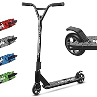 MEE GOO Pro Freestyle Stunt-Scooter ABEC-10 Kugellager, Trick-Scooter aus Leichter Legierung mit Rad aus Aluminiumlegierung, Rahmen bis zu 100 kg für Fortgeschrittene und Anfänger, Skatepark (Grau)