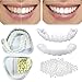 Produktbild Brigtviee 2 Paar Zahnersatz Veneers Comfort Fit Flex Zähne Veneers Instant Perfekte Smile Zähne Prothese Sofortig Furniere Prothesen Snap-On Braces Kosmetische Veneers Sofortige Zähne Mit 2 Box