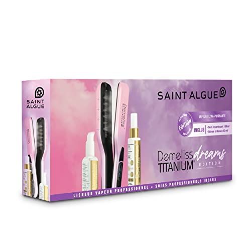 Demeliss Coffret Lisseur Vapeur Titanium DREAMS EDITION - Soin Keratine 100ml, Élixir de Brillance 50ml Inclus - Lissage Haute Performance, Hydratation Intense - Pour Tous Types Cheveux – vue 7