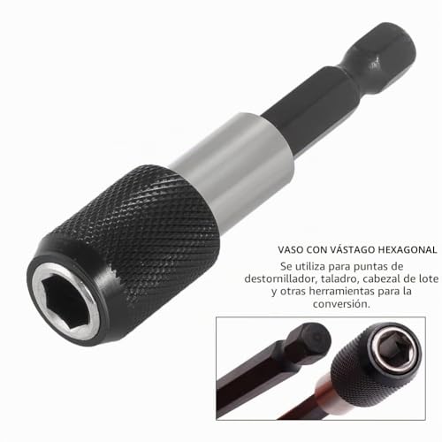 Miniatura 3 de Portapuntas Magnético, Portapuntas, Porta Puntas Atornillador Magnetico, Soportes Magnéticos Para Puntas, Portapuntas De Taladro, 60mm Puntas De Destornillador Imantado Magnético, Destornillador