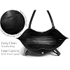 Minimalist Clean Cut Pebbled Faux Leather Tote Womens Shoulder Handbag