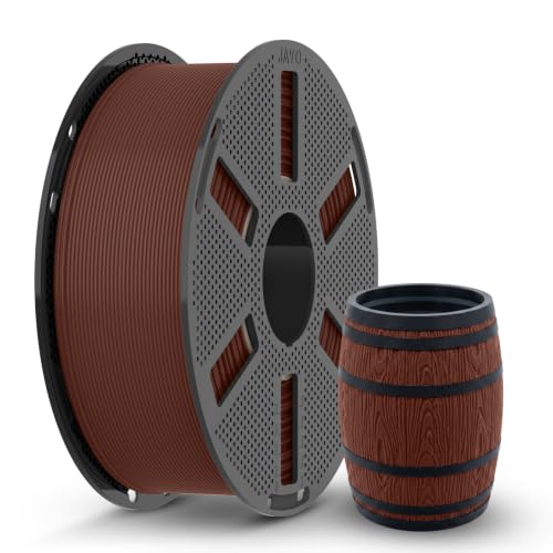 Image of JAYO Brown Wood PLA 3D Printer Filament 1.75mm, 1.1kg Reusable Spool