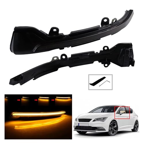 Intermitentes dinámicos LED Seat León MK3 contra fallos de luz en espejo 2